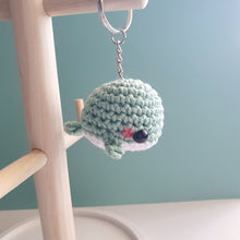 Load image into Gallery viewer, Chubby Whale Crochet Keychain