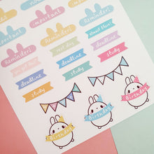 Load image into Gallery viewer, Pudgy Bunny Planner Stickers