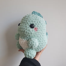 Load image into Gallery viewer, Chonky Dinosaur Crochet Plushie