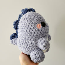 Load image into Gallery viewer, Chonky Dinosaur Crochet Plushie