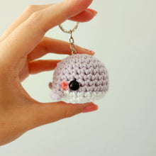 Load image into Gallery viewer, Chubby Whale Crochet Keychain