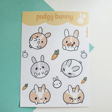 Load image into Gallery viewer, Pudgy Bunny Sticker Sheet
