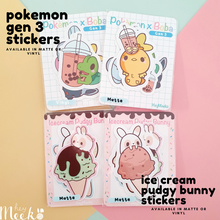 Load image into Gallery viewer, Ice Cream Pudgy Bunny Sticker Pack
