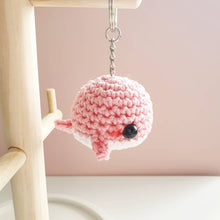 Load image into Gallery viewer, Chubby Whale Crochet Keychain
